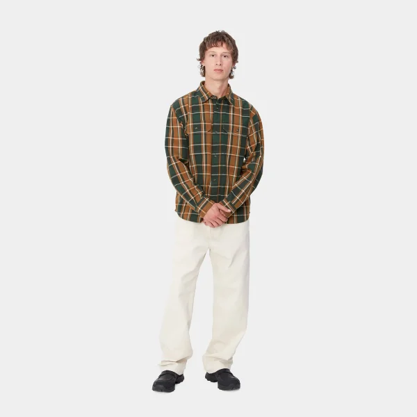 Carhartt WIP L/S Hobart Shirt Hobart Check, Sycamore Tree Cheap