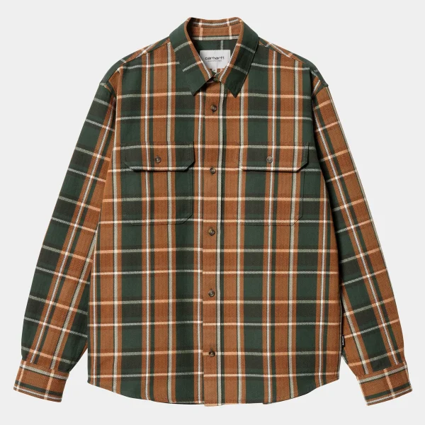 Carhartt WIP L/S Hobart Shirt Hobart Check, Sycamore Tree Cheap