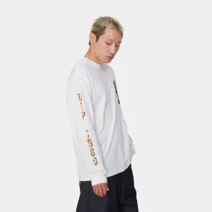 Carhartt WIP L/S Machine 89 T-Shirt White Sale