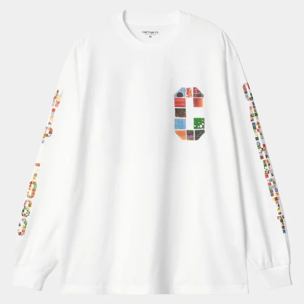 Carhartt WIP L/S Machine 89 T-Shirt White Sale