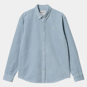 Carhartt WIP L/S Madison Cord Shirt Dusty Ice / Wax Discount