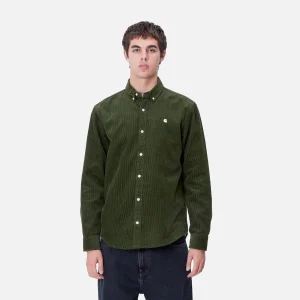 Carhartt WIP L/S Madison Cord Shirt Tarragon / Wax Hot