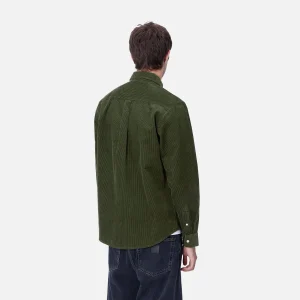 Carhartt WIP L/S Madison Cord Shirt Tarragon / Wax Hot