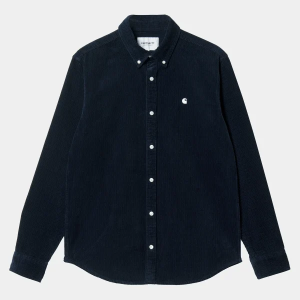 Carhartt WIP L/S Madison Cord Shirt Dark Navy / Wax New