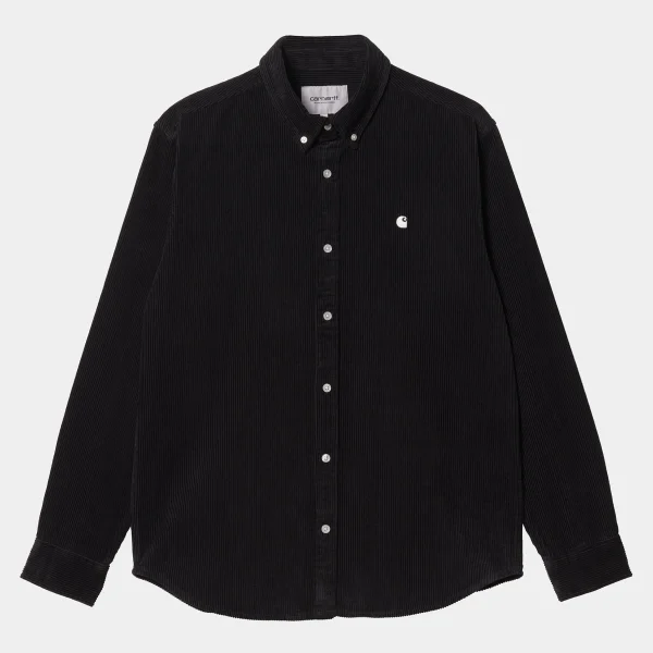 Carhartt WIP L/S Madison Fine Cord Shirt Black / Wax Cheap