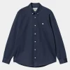 Carhartt WIP L/S Madison Shirt Air Force Blue / Wax Shop