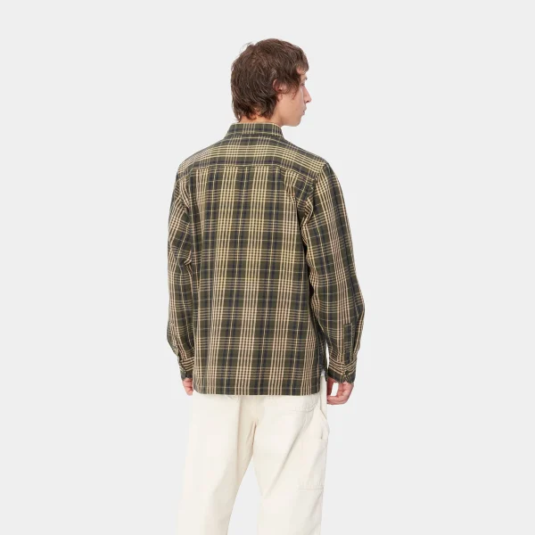 Carhartt WIP L/S Mandlik Shirt Mandlik Check, Office Green New