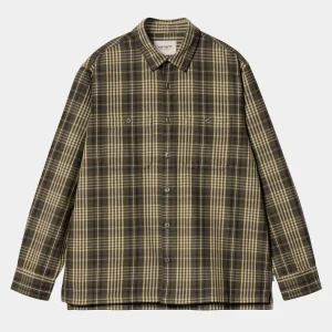 Carhartt WIP L/S Mandlik Shirt Mandlik Check, Office Green New