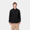 Carhartt WIP L/S Module Script Shirt Black / White Outlet