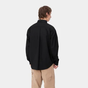 Carhartt WIP L/S Module Script Shirt Black / White Outlet