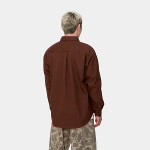 Carhartt WIP L/S Module Script Shirt Offroad / White Cheap