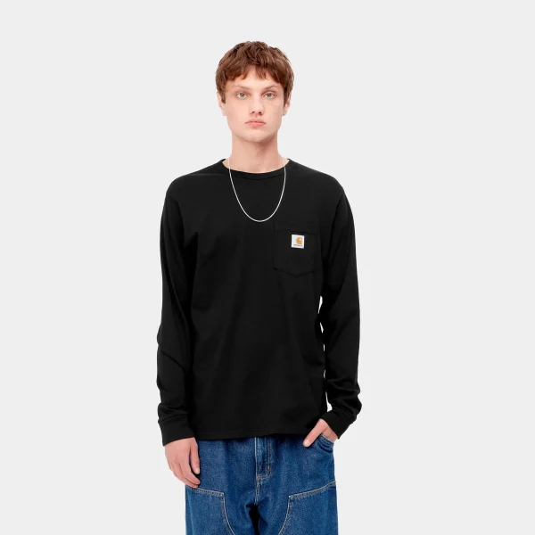 Carhartt WIP L/S Pocket T-Shirt Black Online