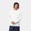 Carhartt WIP L/S Pocket T-Shirt White Online