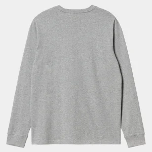 Carhartt WIP L/S Pocket T-Shirt Grey Heather Shop