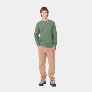 Carhartt WIP L/S Pocket T-Shirt Duck Green Cheap