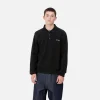 Carhartt WIP L/S Vance Rugby Shirt Black / White Best Sale