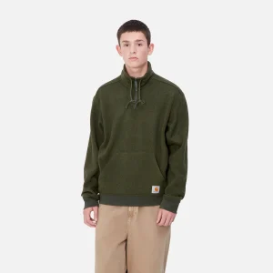 Carhartt WIP Luther Half Zip Sweat Tarragon Heather New