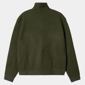 Carhartt WIP Luther Half Zip Sweat Tarragon Heather New