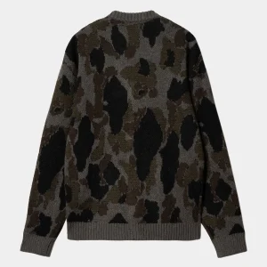 Carhartt WIP Merton Cardigan Camo Duck Jacquard, Grey New