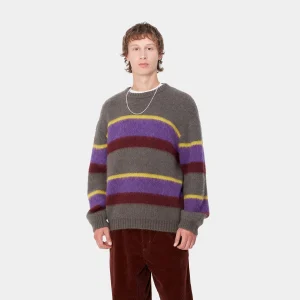 Carhartt WIP Merton Sweater Sundling Stripe, Aura Discount