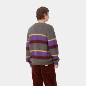 Carhartt WIP Merton Sweater Sundling Stripe, Aura Discount