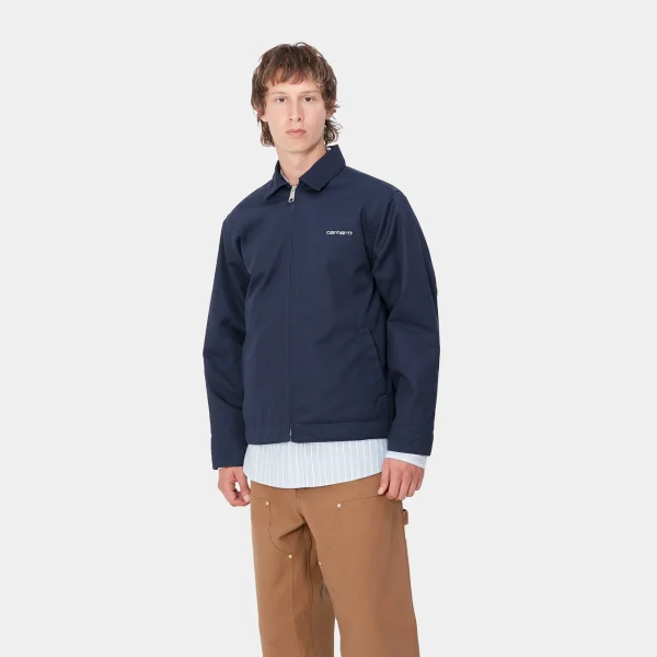 Carhartt WIP Module Script Jacket Air Force Blue / White Outlet