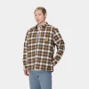 Carhartt WIP Monahan Shirt Jac Monahan Check, Hamilton Brown New