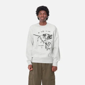 Carhartt WIP Pepe Be Nice Sweat Ash Heather / Black Cheap