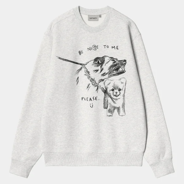 Carhartt WIP Pepe Be Nice Sweat Ash Heather / Black Cheap