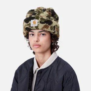 Carhartt WIP Prentis Beanie Camo Duck Jacquard, Green Hot