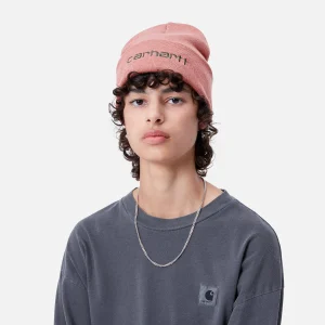 Carhartt WIP Script Beanie Dusty Rose / Sycamore Tree Hot