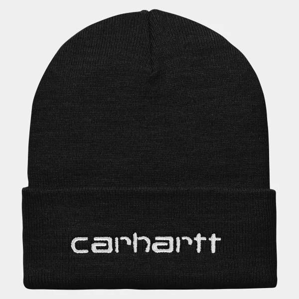 Carhartt WIP Script Beanie Black / White Shop