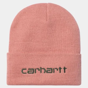 Carhartt WIP Script Beanie Dusty Rose / Sycamore Tree Hot