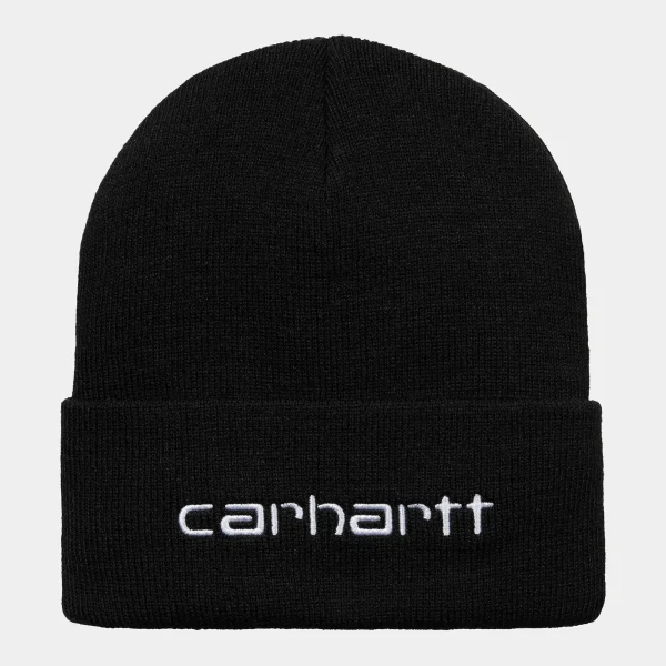 Carhartt WIP Script Beanie Black / White Fashion