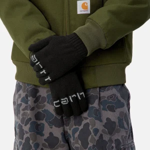 Carhartt WIP Script Gloves Black / Grey Heather Hot