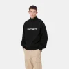 Carhartt WIP Script Half Zip Sweatshirt Black / White Cheap