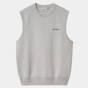 Carhartt WIP Script Vest Sweater Basalt / Black Best Sale