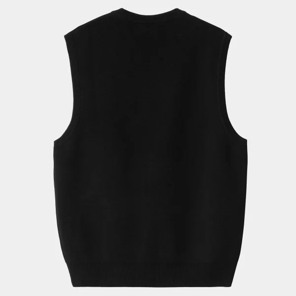 Carhartt WIP Script Vest Sweater Black / White Best Sale