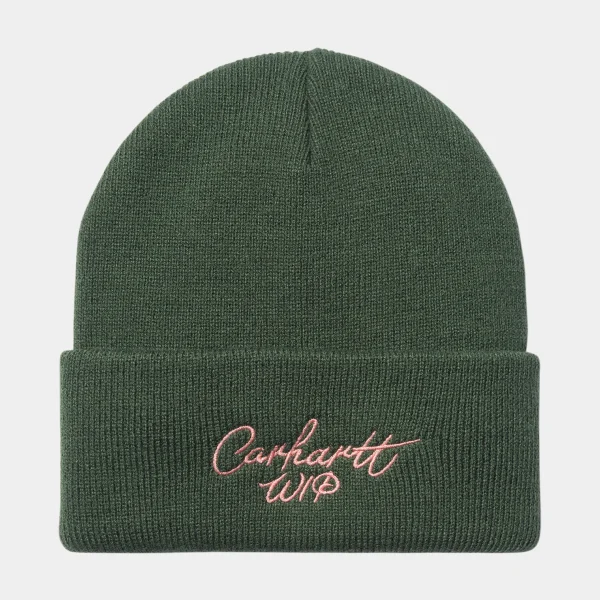 Carhartt WIP Signature Beanie Sycamore Tree / Dusty Rose Outlet