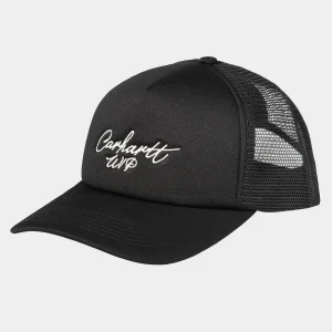 Carhartt WIP Signature Trucker Cap Black / White Cheap