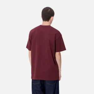 Carhartt WIP S/S American Script T-Shirt Malbec Sale