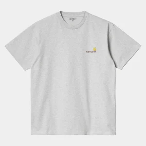 Carhartt WIP S/S American Script T-Shirt Ash Heather Outlet