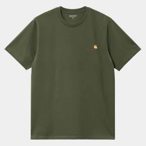 Carhartt WIP S/S American Script T-Shirt Tarragon Best Sale