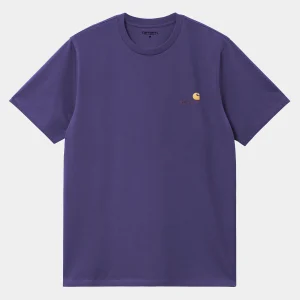 Carhartt WIP S/S American Script T-Shirt Aura Discount