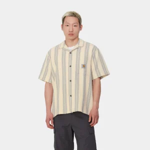 Carhartt WIP S/S Dodson Shirt Dodson Stripe, Natural Discount