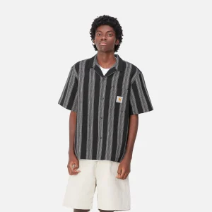 Carhartt WIP S/S Dodson Shirt Dodson Stripe, Black Online