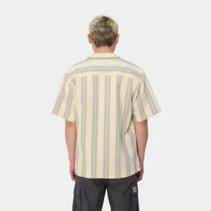 Carhartt WIP S/S Dodson Shirt Dodson Stripe, Natural Discount