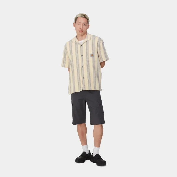 Carhartt WIP S/S Dodson Shirt Dodson Stripe, Natural Discount