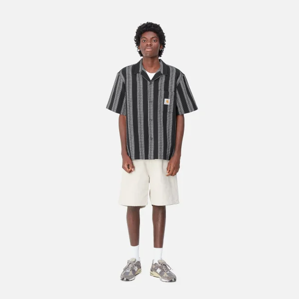 Carhartt WIP S/S Dodson Shirt Dodson Stripe, Black Online