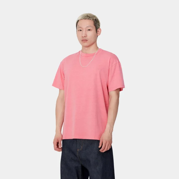 Carhartt WIP S/S Duster Script T-Shirt Charm Pink Hot